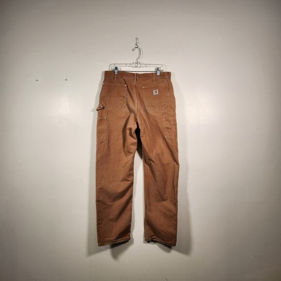 CARHARTT Original Fit Work Pant Men Tagged 36 x 34 | Measure 35 x 32 Tan Canvas - Picture 3 of 12